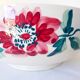 Vintage salad bowl from the Sarreguemines manufacture Model Monceau porcelain