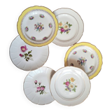 Old mismatched earthenware dessert plates