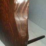 Tripod table with 2 stools pine