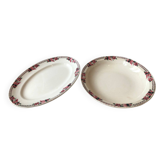 Set of 2 vintage porcelain dishes