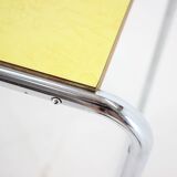 1960s tubular chrome plated side table, czechoslovakia