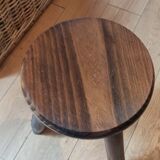 Tripod stool in solid wood