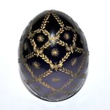 FABERGE Egg paperweight engraved purple gold signed by Fabergé numbered