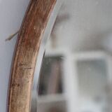 Old mirror beveled oval