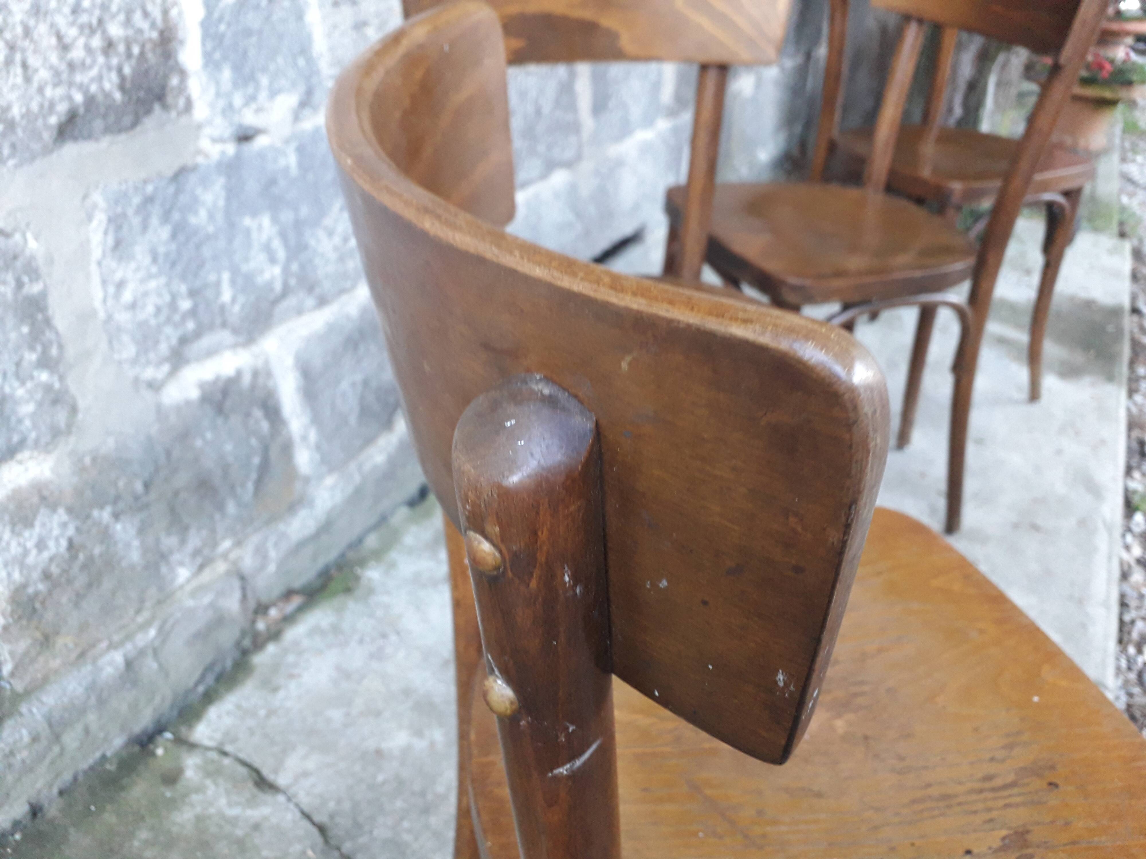 Series of 4 chairs bistro Thonet