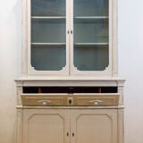 Antique Walnut Cupboard With Showcase, Spain, Late 19th Century