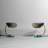 Stylish pair of Italian table lights, 1960s