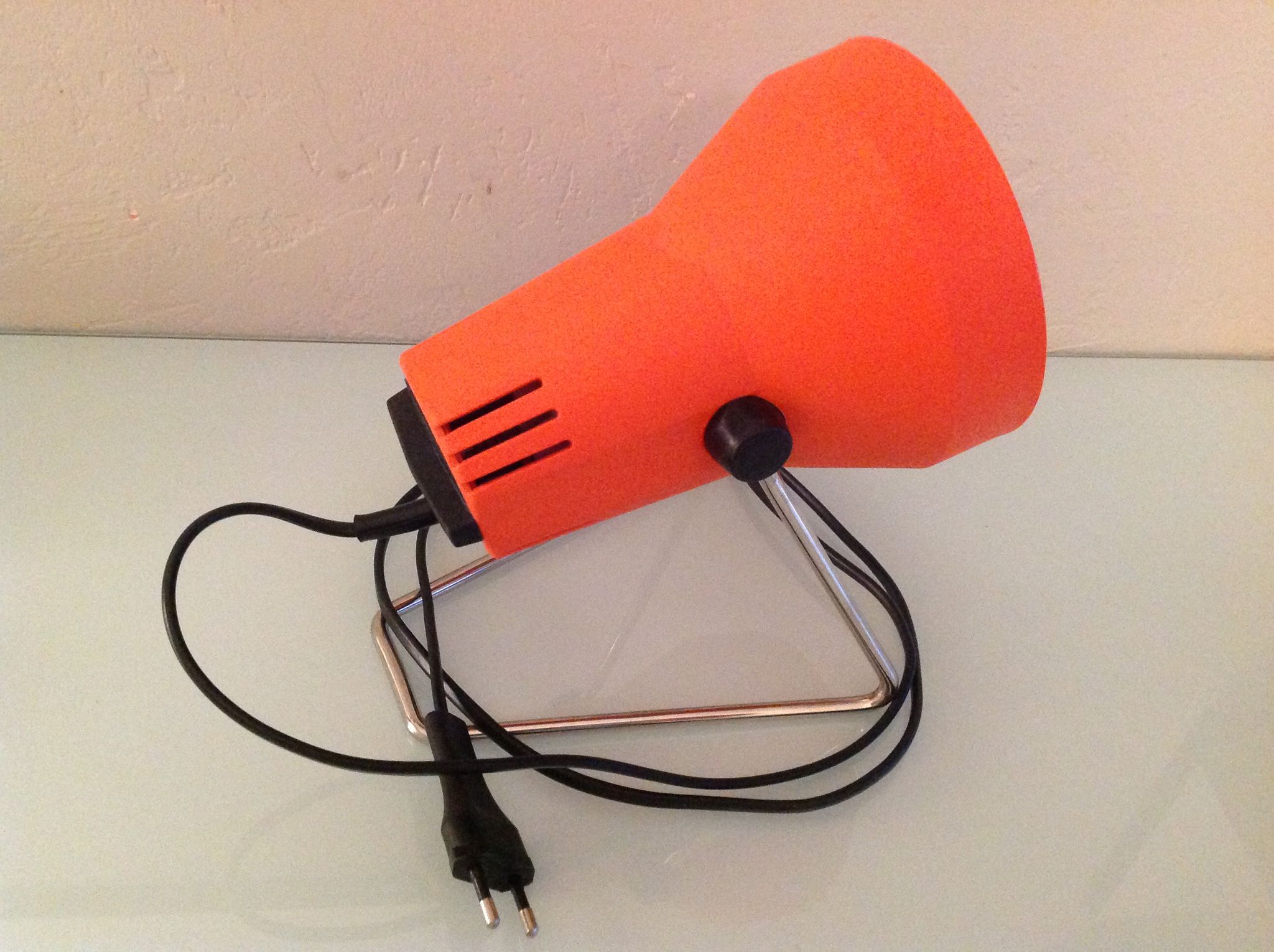 Orange infrared lamp by Condel / vintage 70s