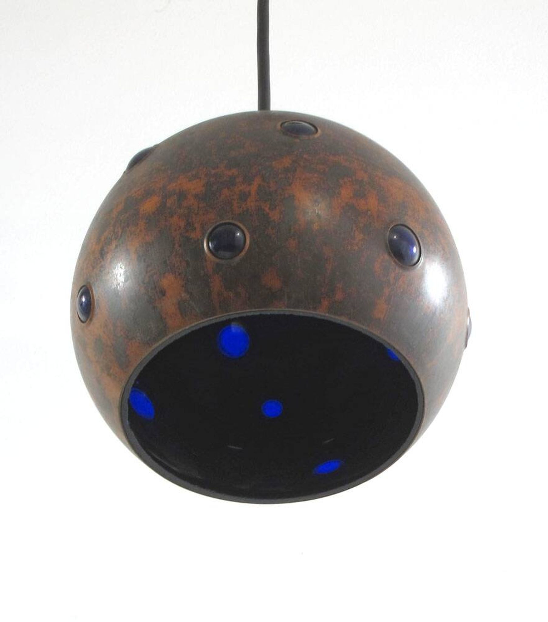 Nanny Still for Raak Globe Pendant Lamp 1960s Copper & Glass Finnish Modern