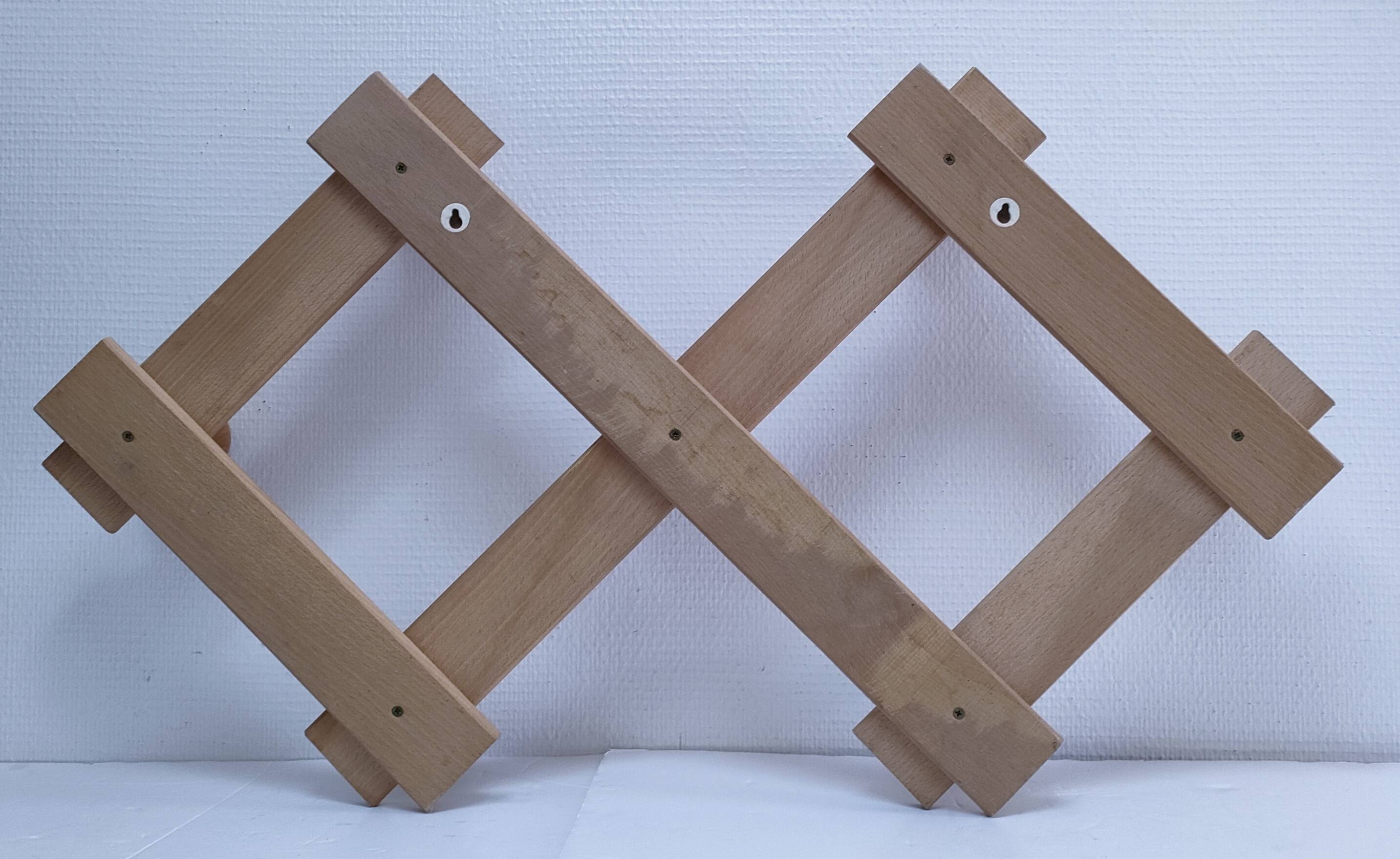 Solid pine crossbar coat rack from the 90s