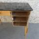 Baumann desk in light wood and black Formica, around 1960.