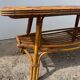 Table basse rotin bambou années 60