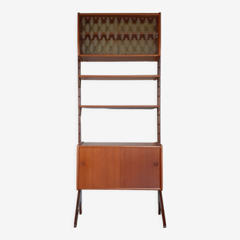 Self-supporting teak shelves ergo, vintage scandinavian 1960s