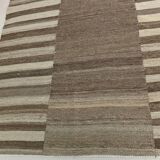 Beige Brown Oversize Vintage Kilim Rug, 322x388Cm