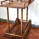 Desserte italienne vintage en olivier et châtaignier