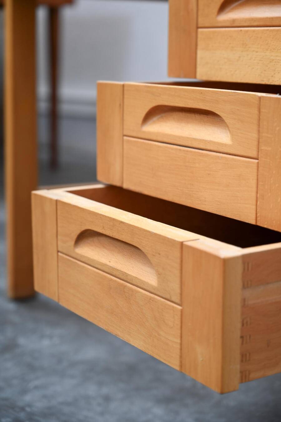 Light wood desk