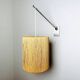 Large Sisal Shade Wall Lamp With Metal Arm, Sweden 1960S