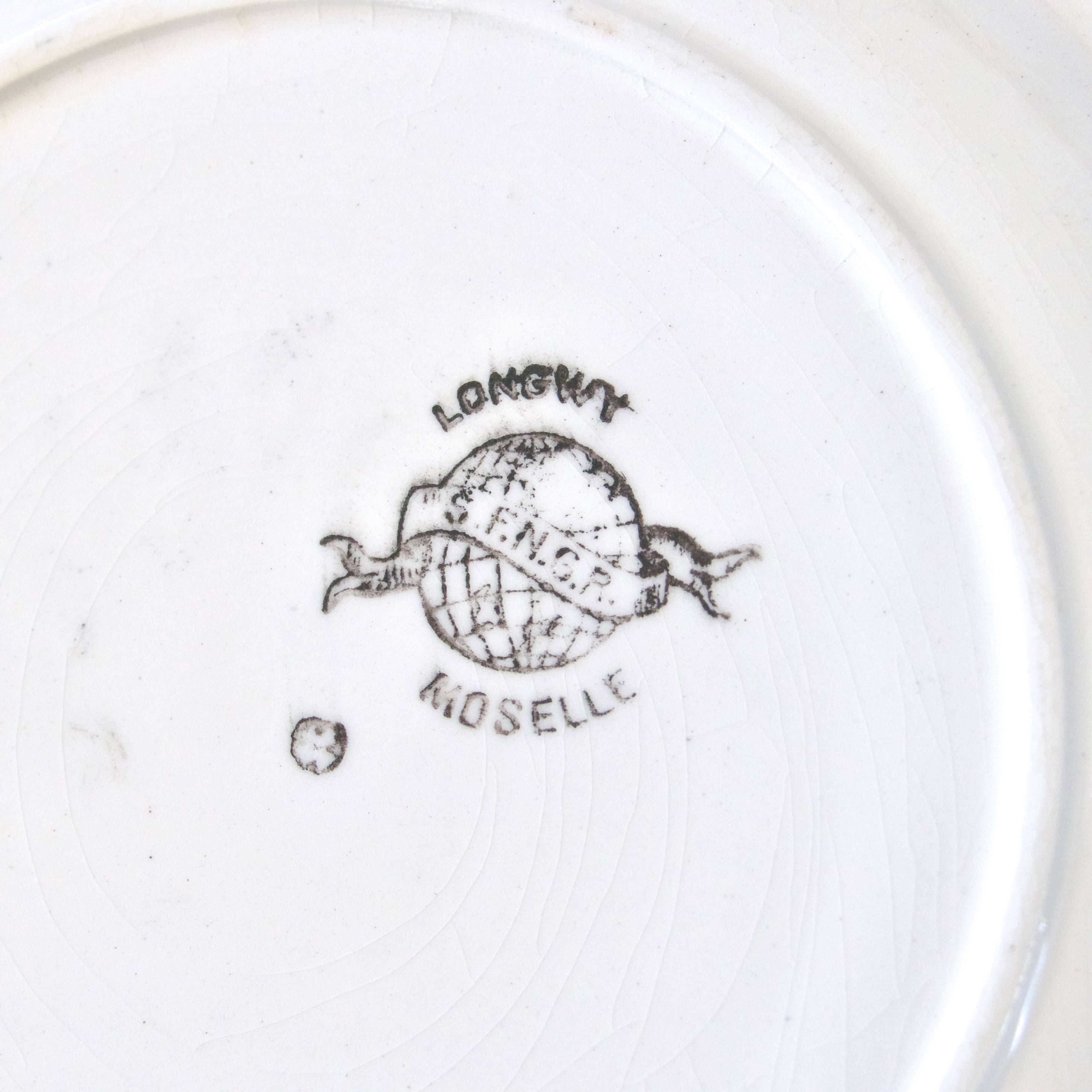 Old Longwy flat plates "Moselle" collection
