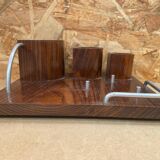 Old Smoking Kit Storage In Wood & Aluminum Vintage #B089