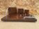 Old Smoking Kit Storage In Wood & Aluminum Vintage #B089