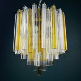 Crystal prism chandelier in Murano glass by Venini, 1970s.