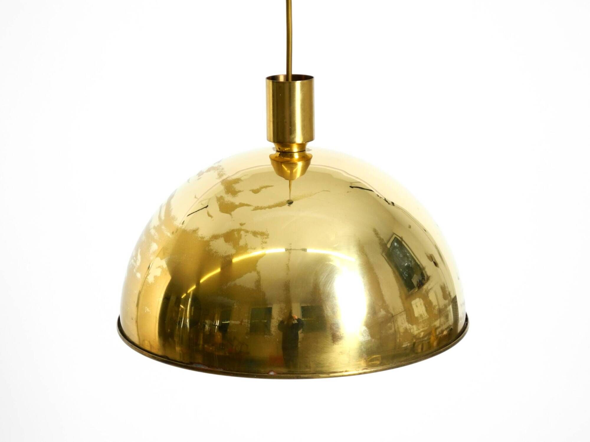 Original Florian Schulz brass pendant lamp | Model "Posa" | 1970s