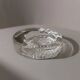 Transparent Murano Glass Ashtray with Asymmetric Thick Rim, 1970s Italian Retro Table Decor