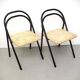 Four straw chairs from the 70s