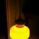 Suspension mounted downhill in orange, metal, glass - 60s