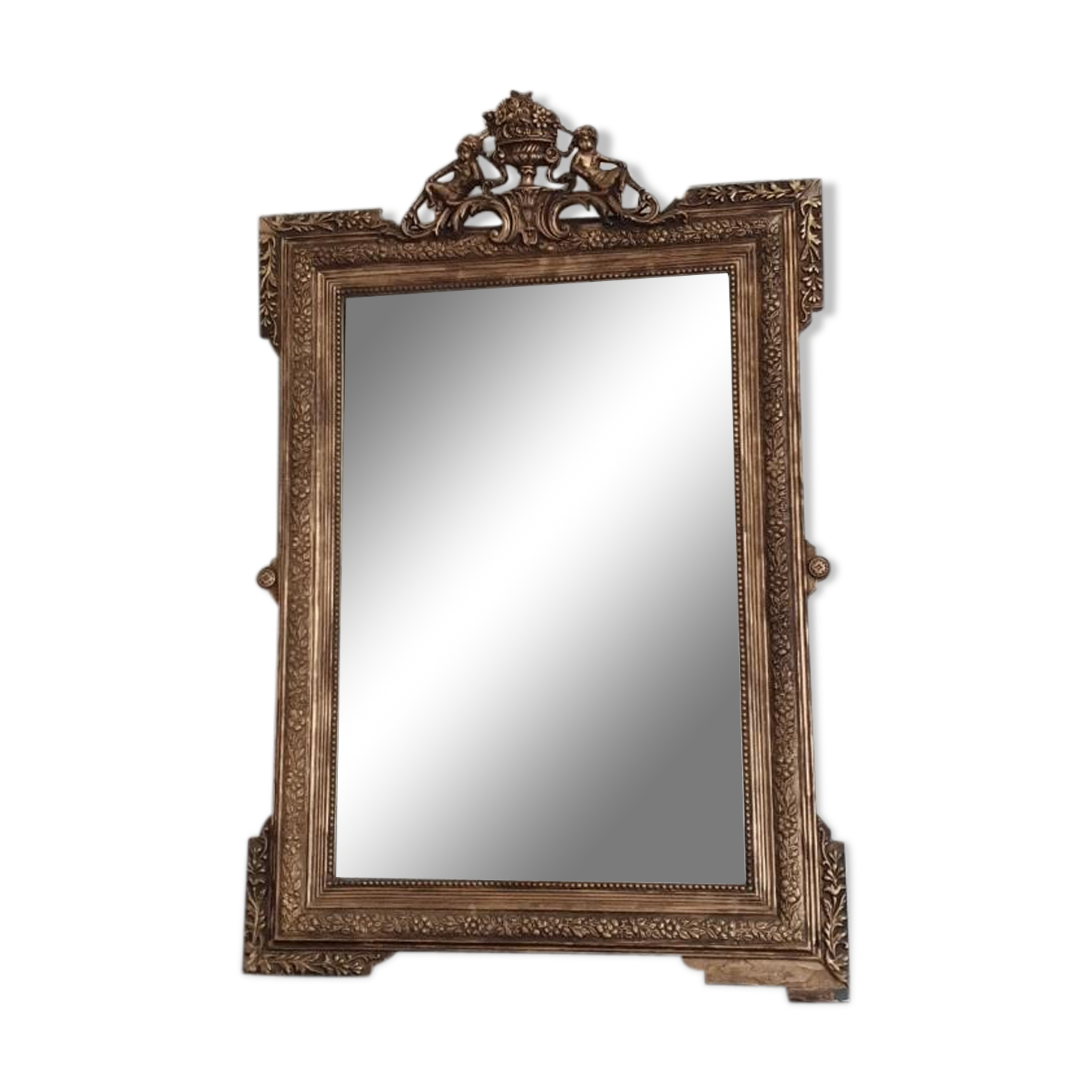 Ancient mirror with pediment 81x122cm