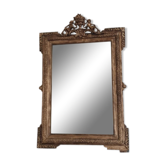 Miroir ancien à fronton 81x122cm