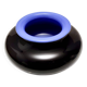 Iridescent Black and Azure Cased Glass Vase, Italy