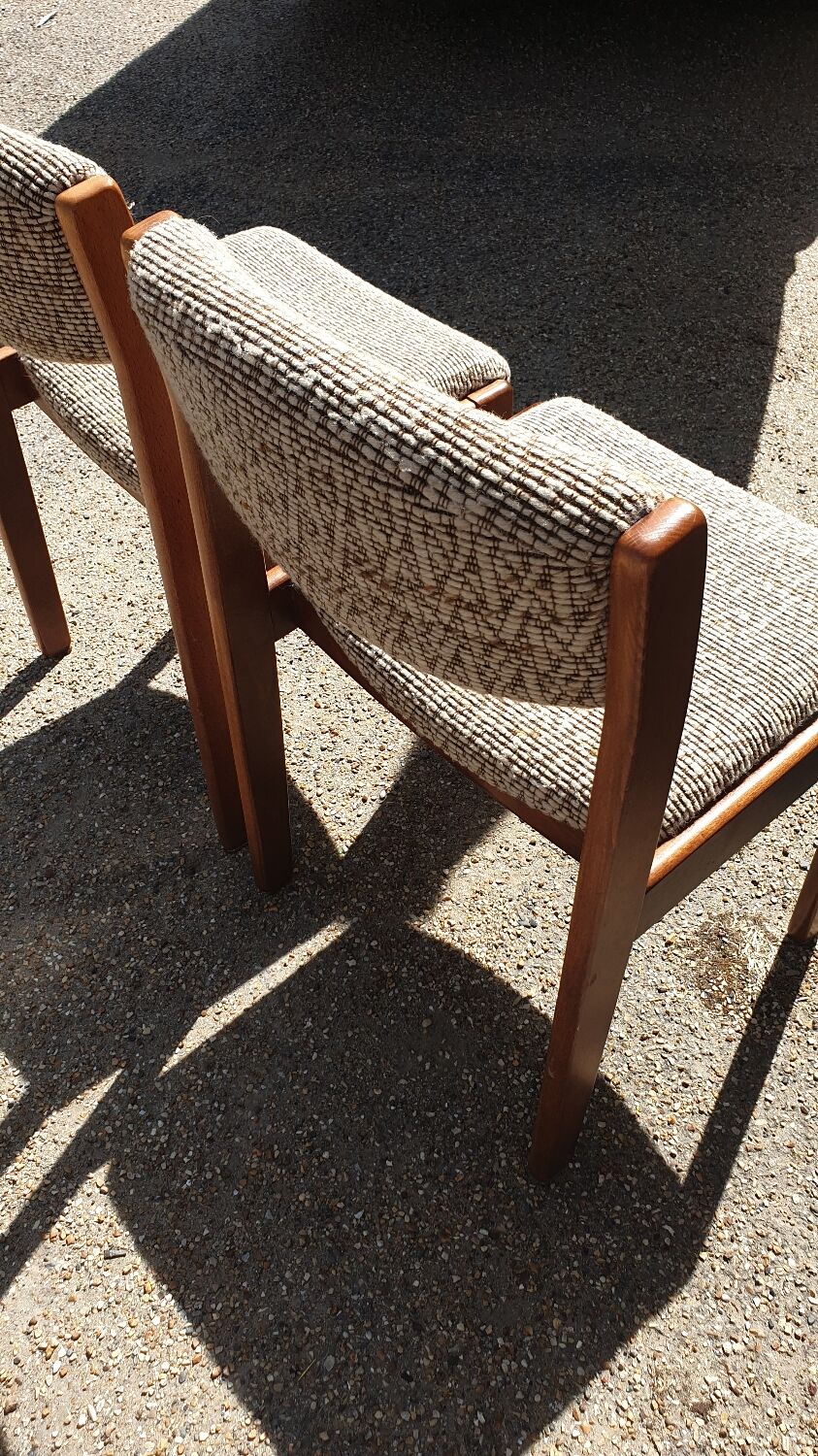 Pair of Scandinavian wool chairs