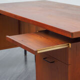 Large 60s vintage desk, L-shaped, in teak
