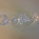 Crystal three-headed candlestick by Buder, vintage 60/70