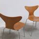 1st edition set of 4 'Lily' chairs in oak by Arne Jacobsen for Fritz Hansen, 1969