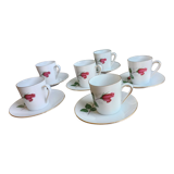 6 tasses à espresso en porcelaine bavaroise Winterling Marktleuthen