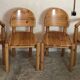 Set of 4 solid pine seats by Rainer Daumiller