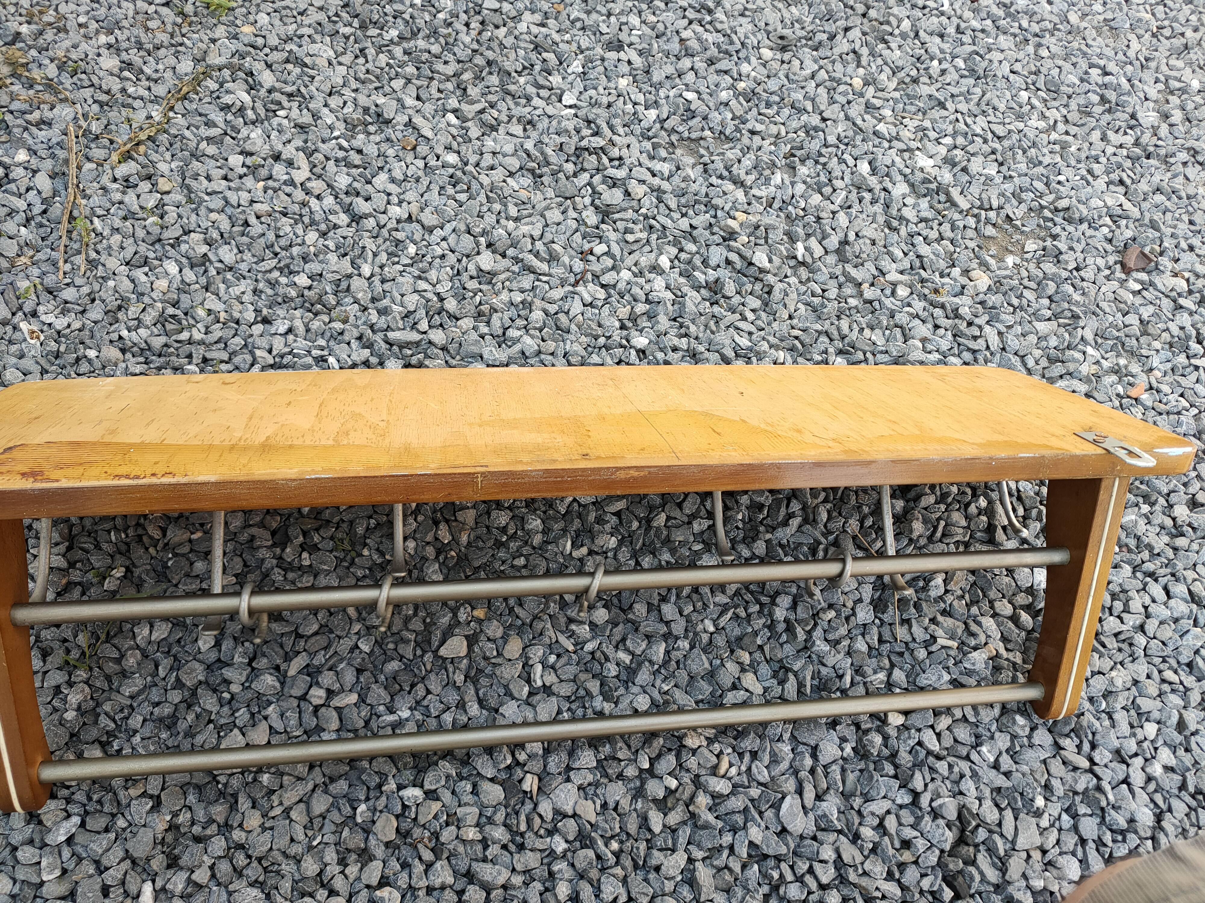vintage coat rack with 6 hooks