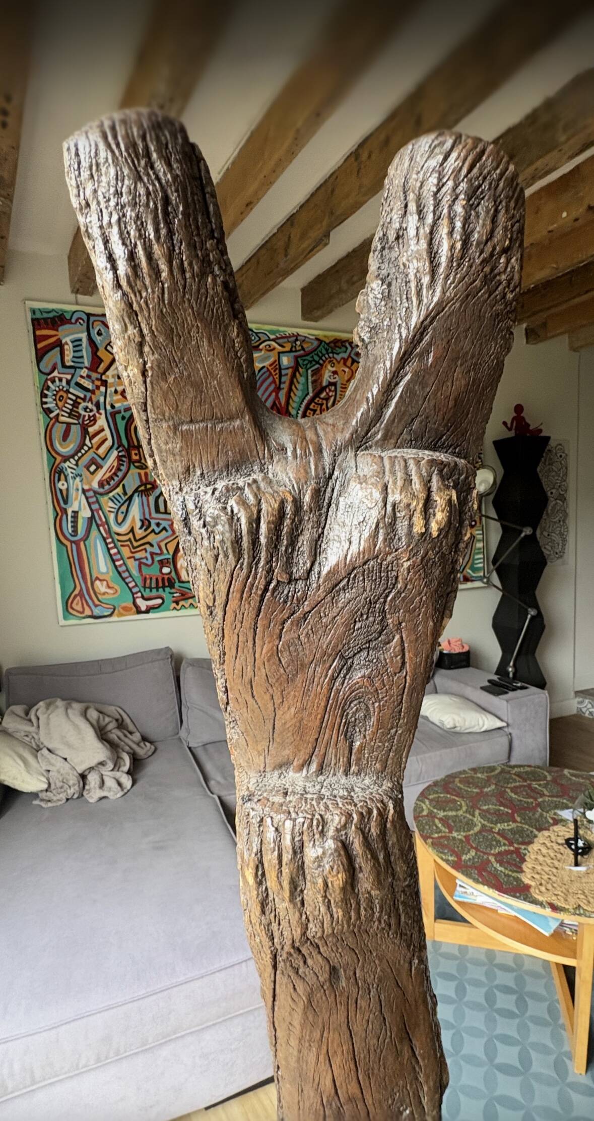 Ancienne Échelle Lobi Dogon galerie Maison Intègre, Art africain