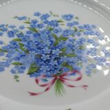Plat en porcelaine myosotis