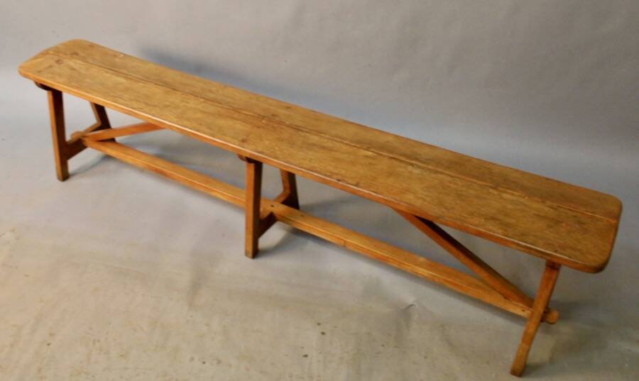 6 Leg Beech Bench