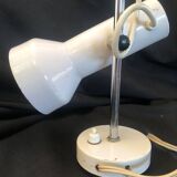 Desk spot lamp in white lacquered metal, Italian work from the 60s and 70s