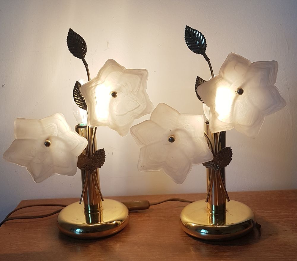Paire de lampes de chevet des années 70