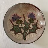 Vallauris deep plate with thistles