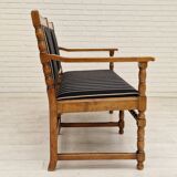 1950s, Scandinavian bench-sofa, ash wood, wool, original condition.