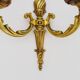 Old pair of bronze double-light wall sconces. 60s