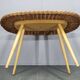 ULUV Rattan Coffee Table by Jan Kalous, Czechoslovakia, 1970s