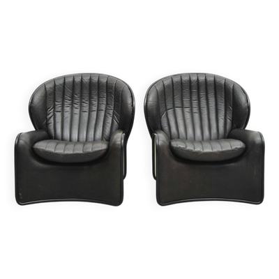 Fauteuils Lotos par Anderé Vandenbeuck pour Strässle International, années 1970.