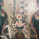 3-panel screen in painted wood
